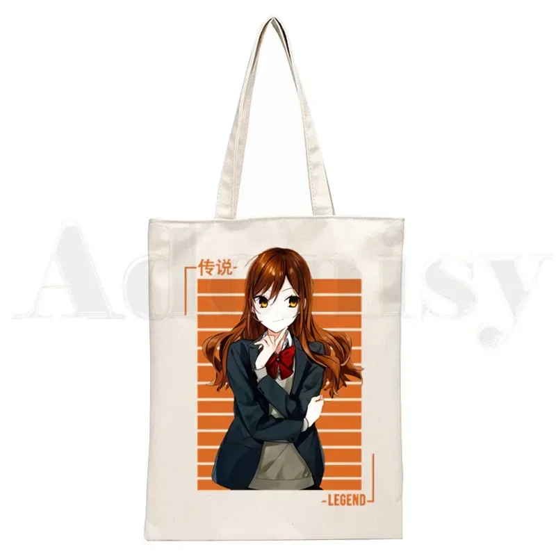 Horimiya Hori San To Miyamura Kun Anime Cartoon Handbags Shoulder Bags Casual Shopping Girls Handbag Women Elegant Canvas Bag