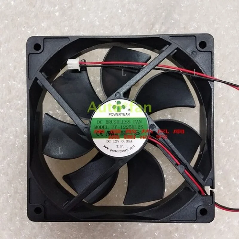 

L 1 шт. для POWERYEAR PY-1225H12S 12 В 0,35 А 12 см 12025 охлаждающий вентилятор 2-проводной [M158a]
