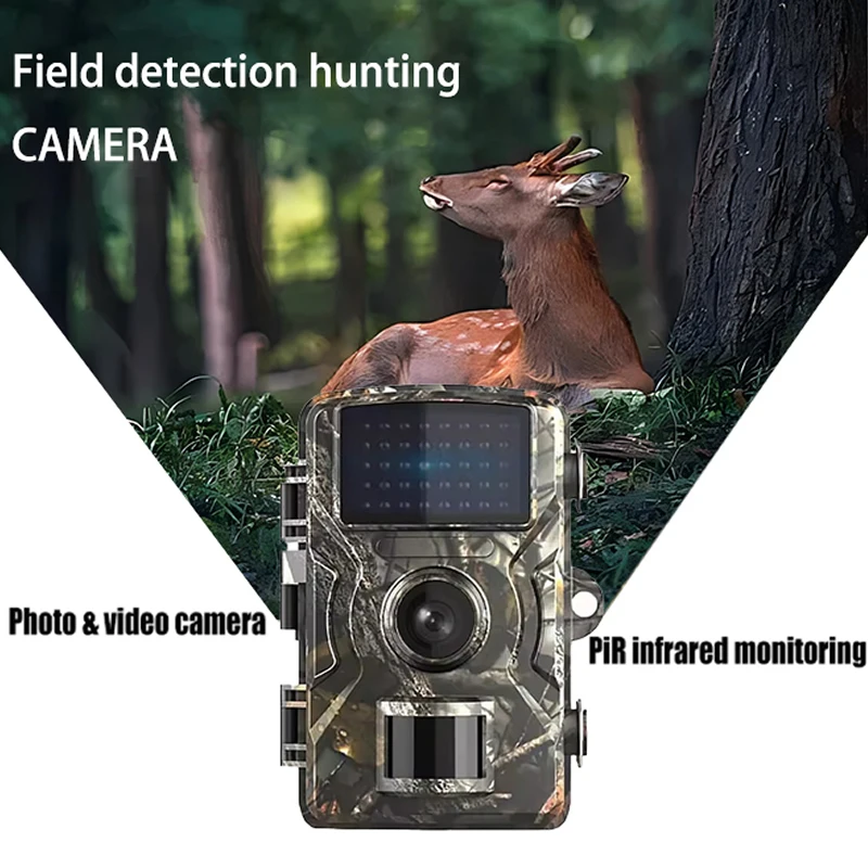 Caméra de chasse et de suivi des sentiers, 1080P, temps de déclenchement activé par le mouvement, Vision nocturne infrarouge, étanche IP66, chasse en plein air