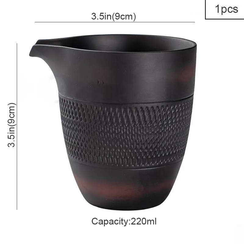 YMEEI Purple Pottery Teapot Tea Fair Cup Ceramic Handmade Tea Ceremony Cup Coffee Mug Kung Fu Tea Sets Master Fair Small Cup