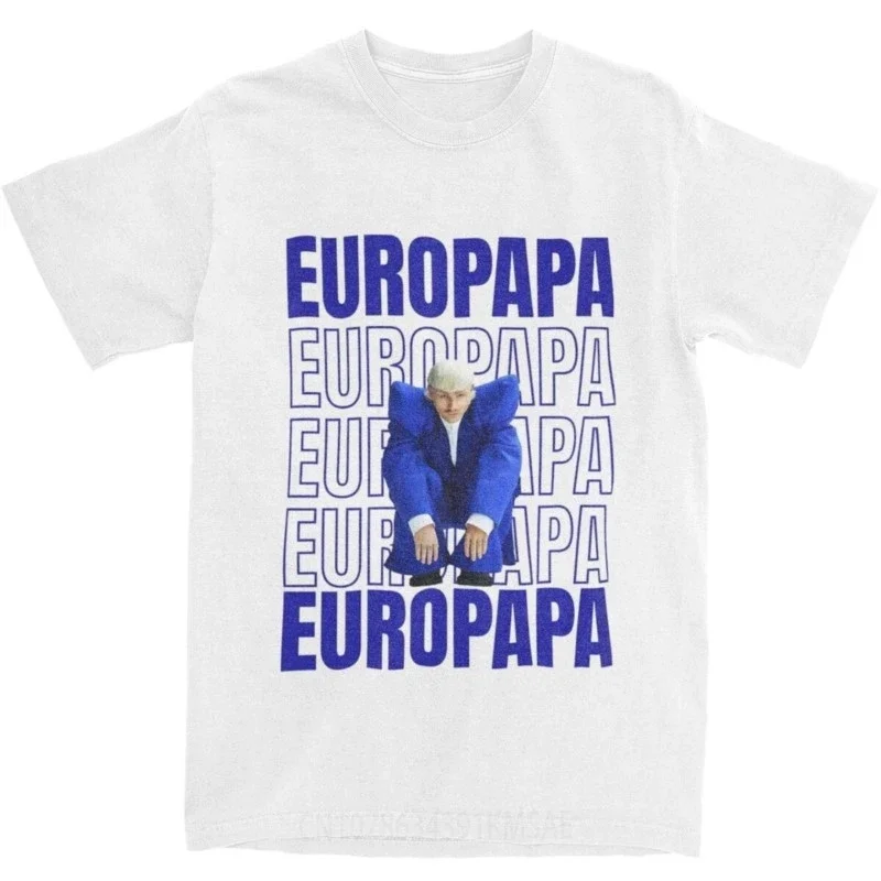 Eurovisions Joost Klein Europapa T Shirt Novelty T Shirts Short Sleeve Tops Summer 100 Cotton O-Neck Plus Size Clothes