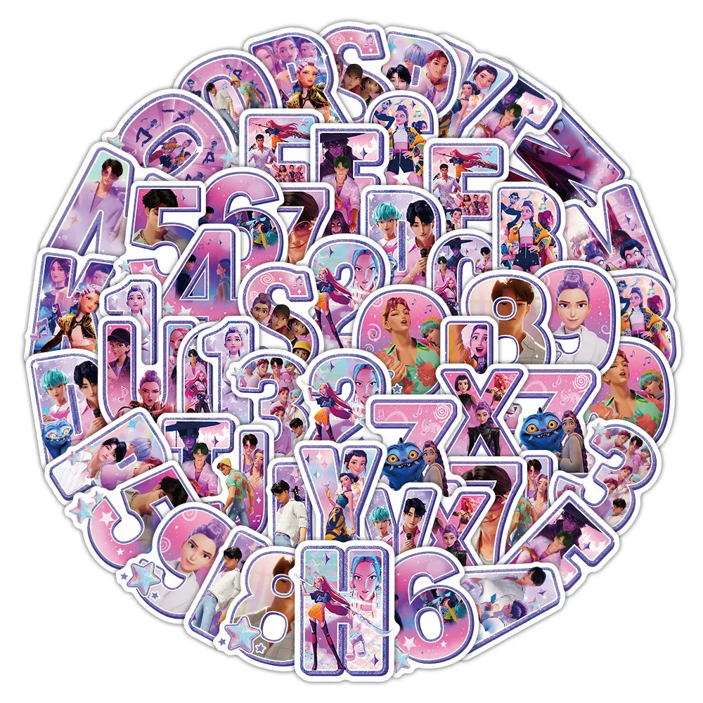 72 Pcs Witch Hunter Coven Alphabet Stickers - Cool Dark Fantasy Decor for Phones, Laptops, Journals DIY Crafts AnimeWorlds Store