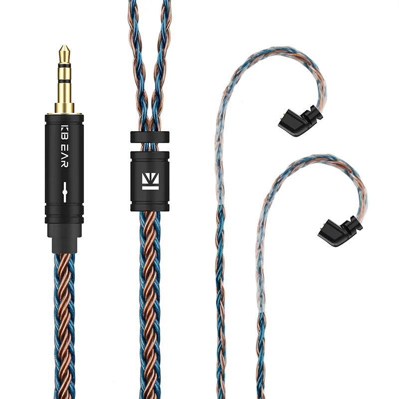 KBEAR ST16 Crystal 16 Cores Upgrade Cable 5N Single Copper Silver-plated 2PIN/MMCX/QDC Earbuds Connector For KS1 Star River Lark