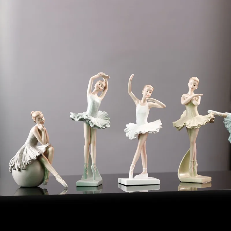 Creative and Elegant Ballet Resin Statue, Ballet Dancer Girl Decoration, Desktop Statue, Home Office