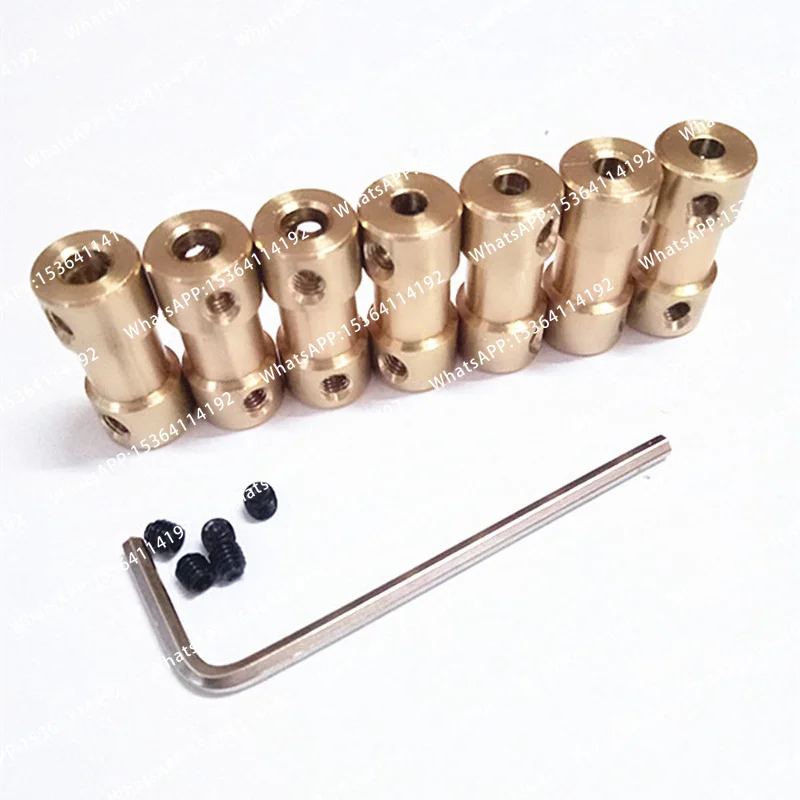 2Pcs 2mm/2.3mm/3mm/3.17mm/4mm/5mm/6mm Brass Rigid Coupling Motor Coupler Sleeve Drive Connector