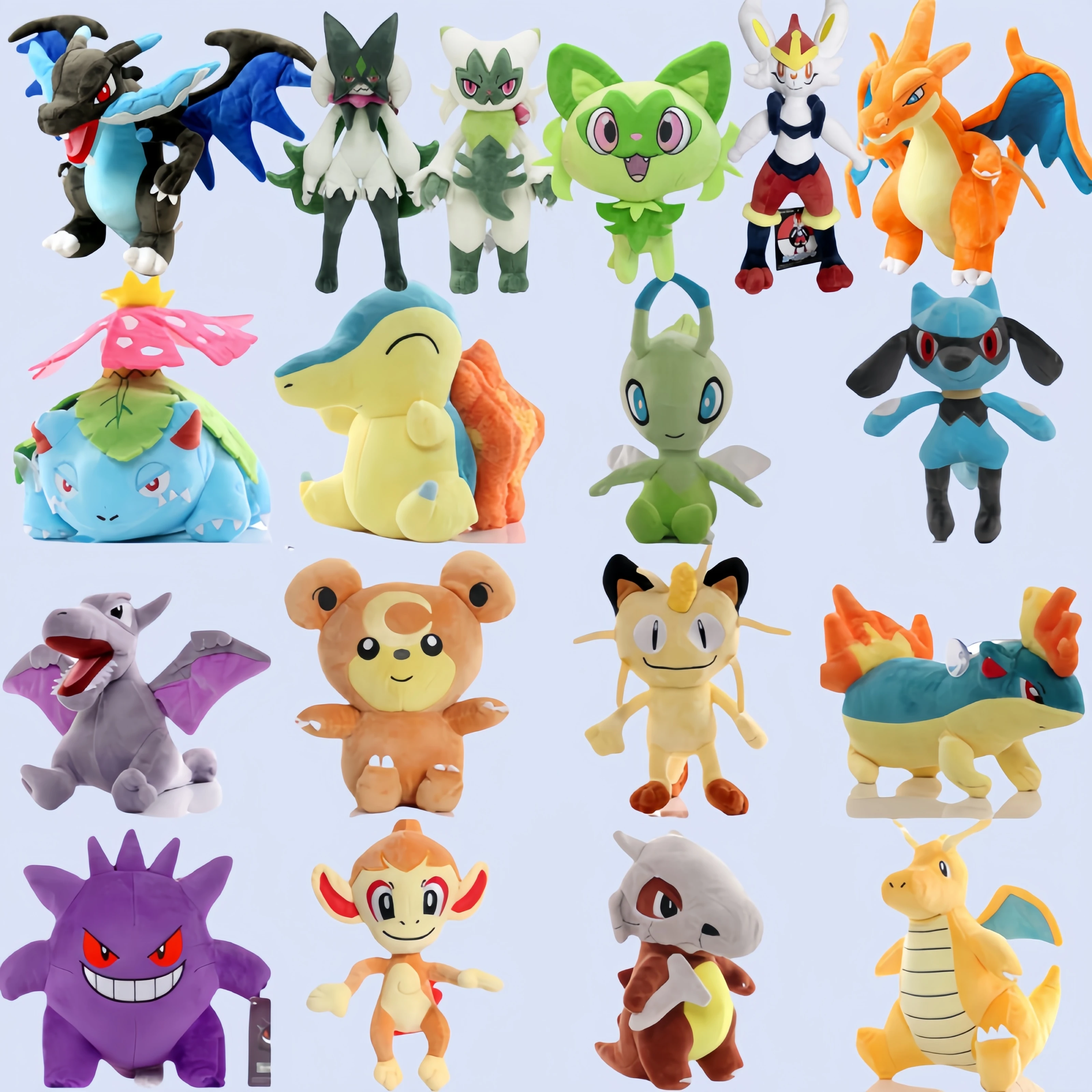 Pokémon Pikachu Brinquedo De Pelúcia, Gengar, Charizard, Cyndaquil, Meowscarada, Cinderace, Celebi, Jirachi, Presentes Requintados