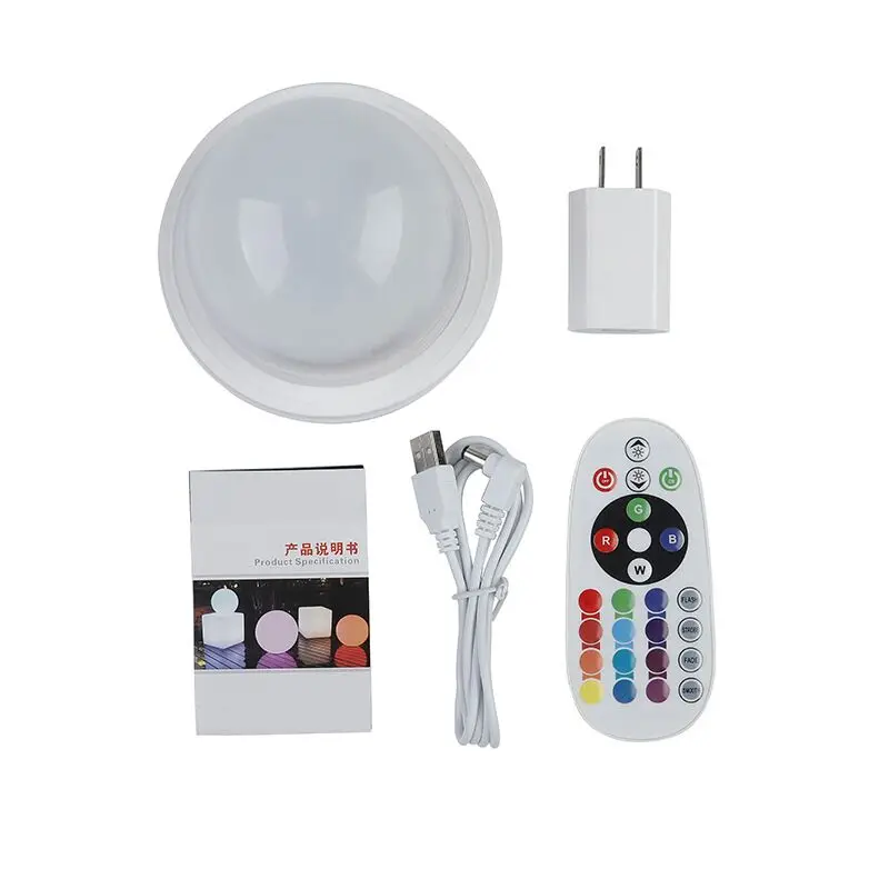 Remote controlled Rechargeable RGBW Waterproof LED module Furniture Mood Light RGB Base Club Party Table Decoration Multi-color