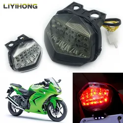 Motorcycle Rear LED Motorcycle Turn Signal Tail Stop Light Lamps Integrated for Kawasaki Ninja 250 250R 2008-2012