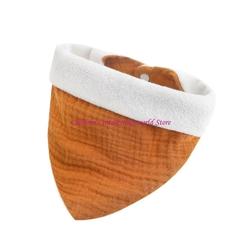 

Newborn Feeding Bib Solid Color Toddler Bib Baby Boy Girl Neutral Gender Bandana 425F