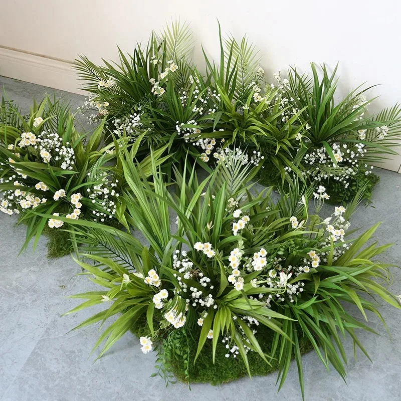 Simulated mossy green plant indoor fake  fake grass landscape soft flower box flower art grass arrangement from