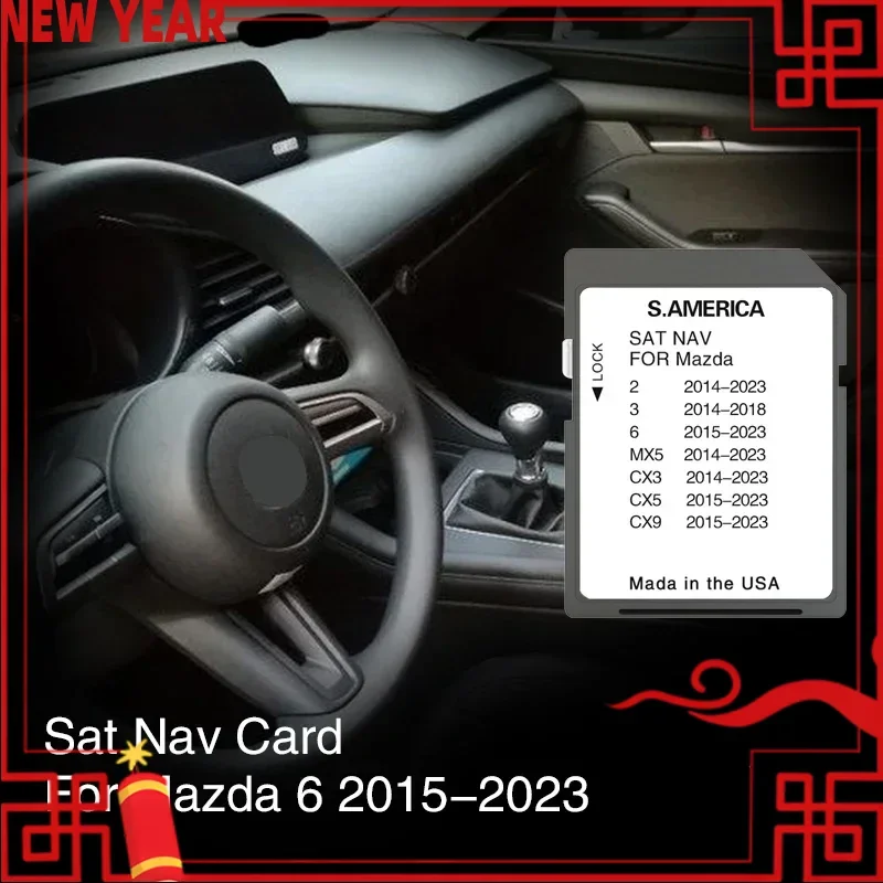 

for Mazda 6 from 2015 to 2023 South America Maps Navigation Map Card Costa Rica French Guiana Guadeloupe Martinique