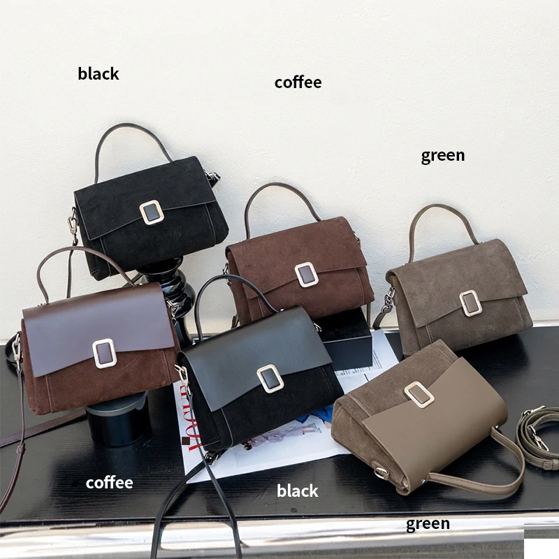 Women's Handbag Genuine Leather Messenger Shoulder Bags Ladies Luxury Designer Cowhide Small Square Crossbody Bag Woman Bags
