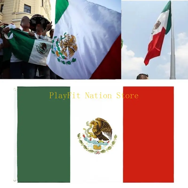 

242f Mexicanos Flags самые длинные длительные сверхмощные полиэфирные сшиты