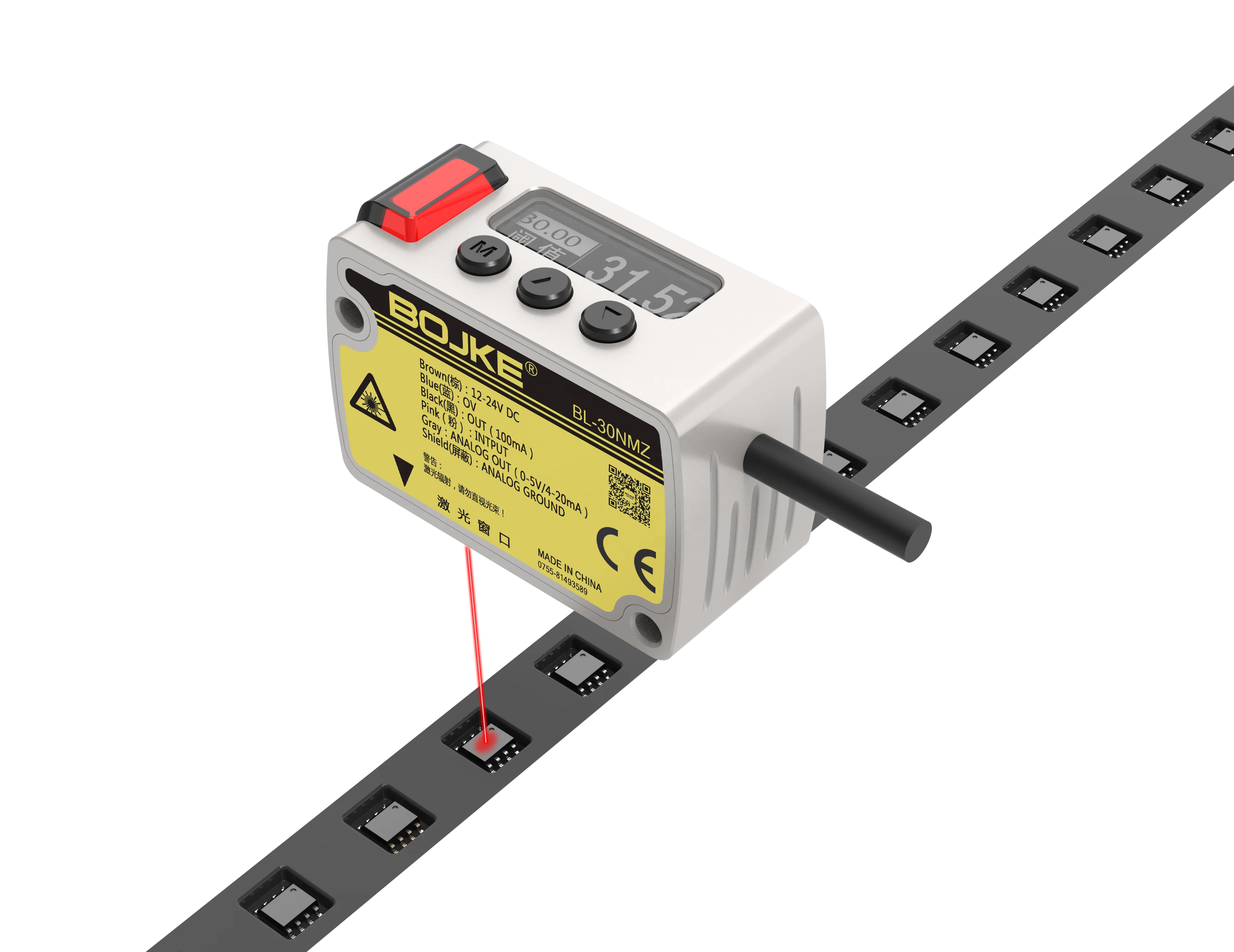 Multi ouputs npn output high precision non contact laser displacement sensor price c tupe autonics laser displacement sensors