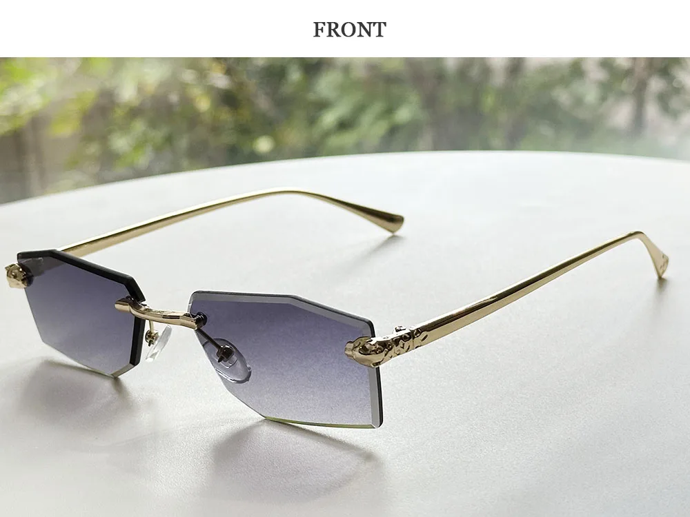2026 randlose Sonnenbrille Frauen Vintage Luxus Mode Gläser Shades Dropshipping Luxe Lentes De Sol Mujer Lunette Soleil Femme – Detail 20