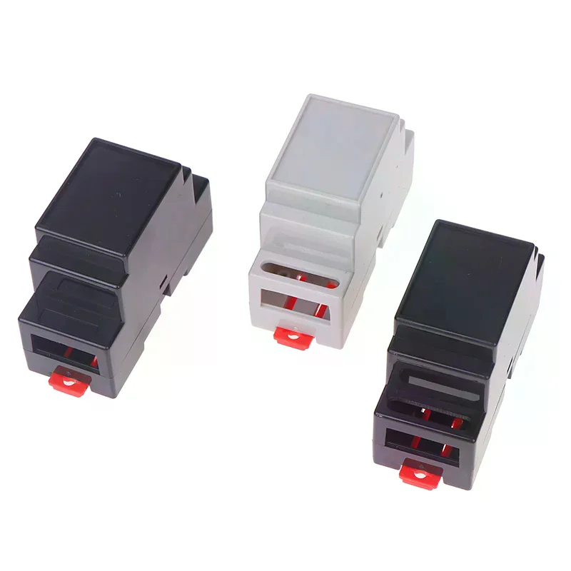 1PC DIN Rail PLC Junction Box Plastic Electronics Box Project Case 4Colors 88x37x59mm 35-Rail Mounting Instrument Housing view 3