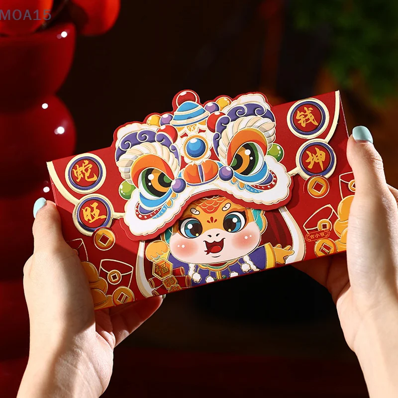 4 Stücke Chinesisches Neujahr Rote Umschläge Schlangenjahr Rotes Paket 2025 Chinesisches Frühlingsfest Lucky Hong Bao Geldpaket