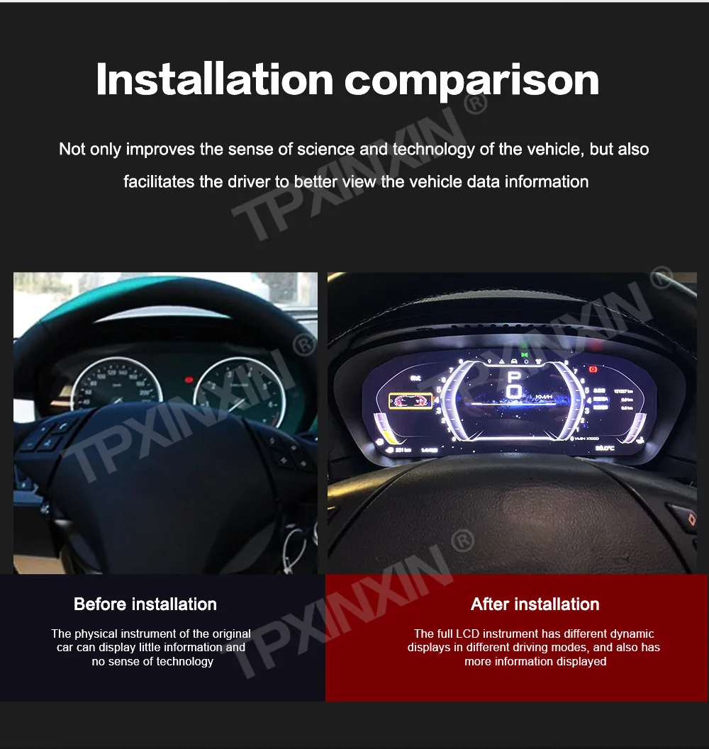 For BMW Series 5 6 7 GT-F07 F10 F11 F18 2009-2016 Digital Dashboard Panel HD LCD Speedometer Virtual Instrument Cluster Cockpit