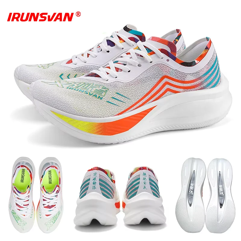 IRUNSVAN Christmas Nylon Sheet Running Shoes for Men Sports Mesh Non-slip Breathable Soft-soled Lightweight Women Shoes