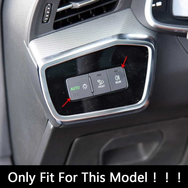 Car Console Front Headlight Switch Adjust Buttons Sequins Decoration For Audi A6 C8 A7 A8 2019-2021 Interior Accessories Decals