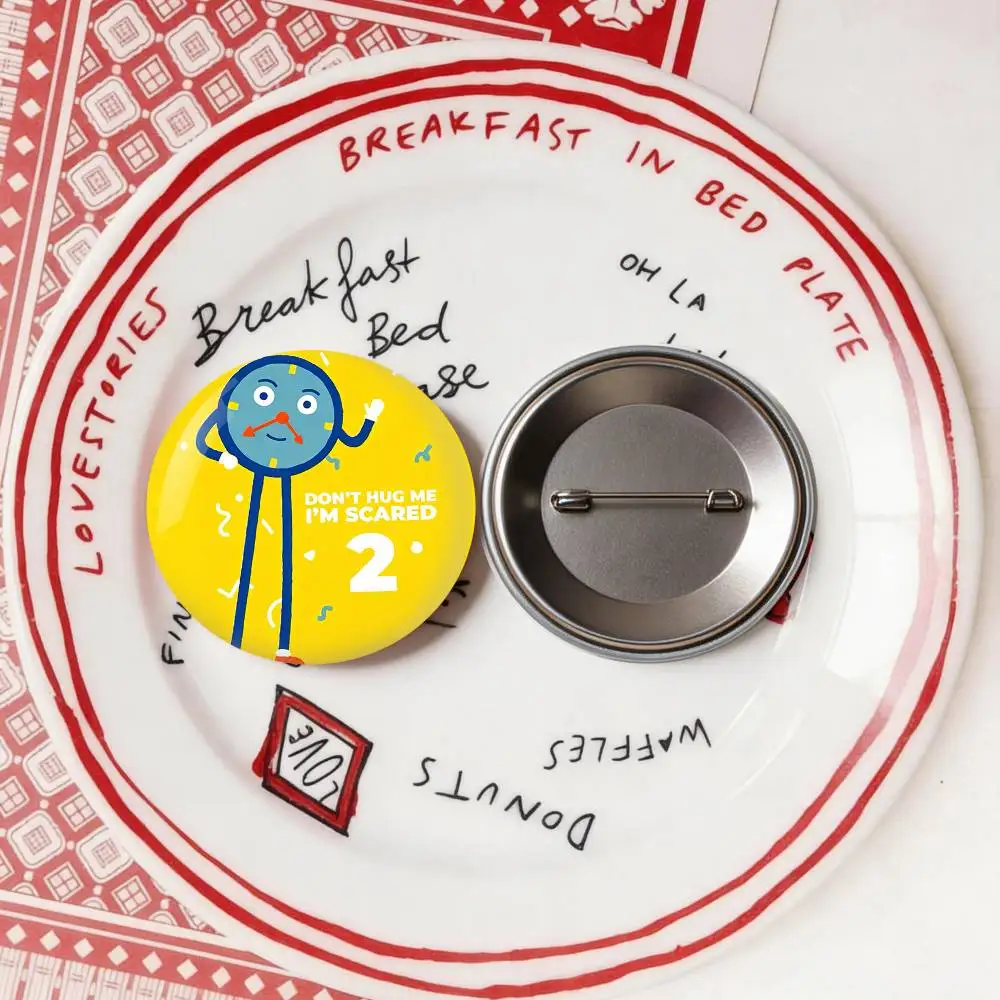 Web Series Dont H-Hug Me Im Scared L-Laser Badge Creative Pins Brooch for Bag Clothes Hat Decor Gifts Fans Collect