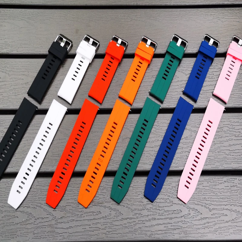 Correas universales para reloj inteligente, banda de silicona de liberación rápida de 22mm y 20mm para Samsung, Xiaomi, Amazfit, Lige, Huawei,