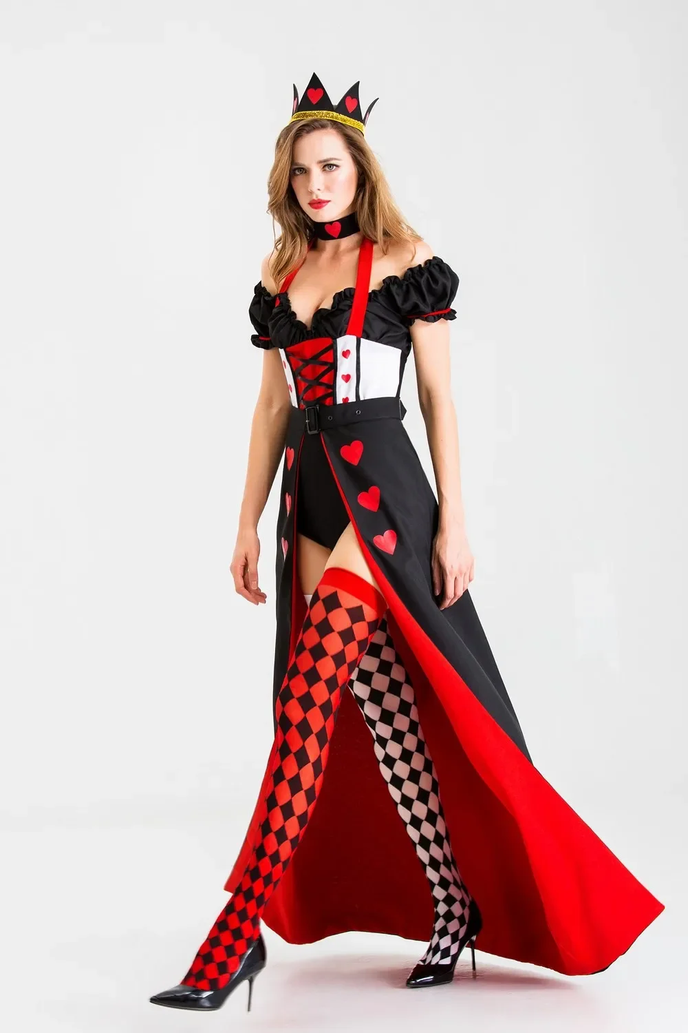 Costume de Luxe de la Reine Rouge pour Femme, Déguisement d'Halloween, Carnaval, ix