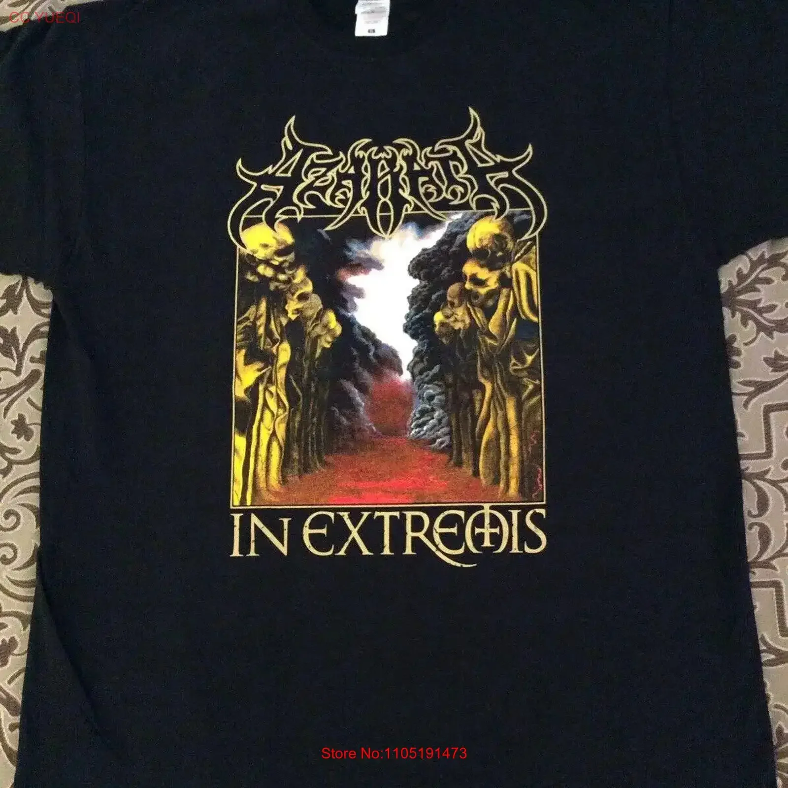 AZARATH In Extremis T Shirt XL Le Chasm Urgehal Urfaust Inquisition Austier vintage Vêtements de créateurs délavés Mode unisexe