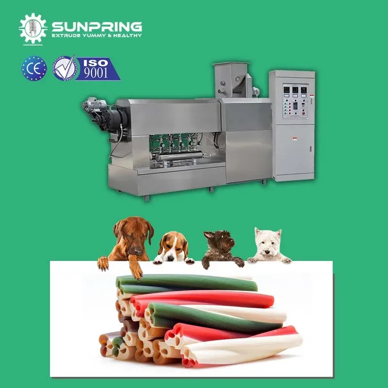 Sunpring dog chews snack food extruder dog chews snacks machine pet treat extrusion machine