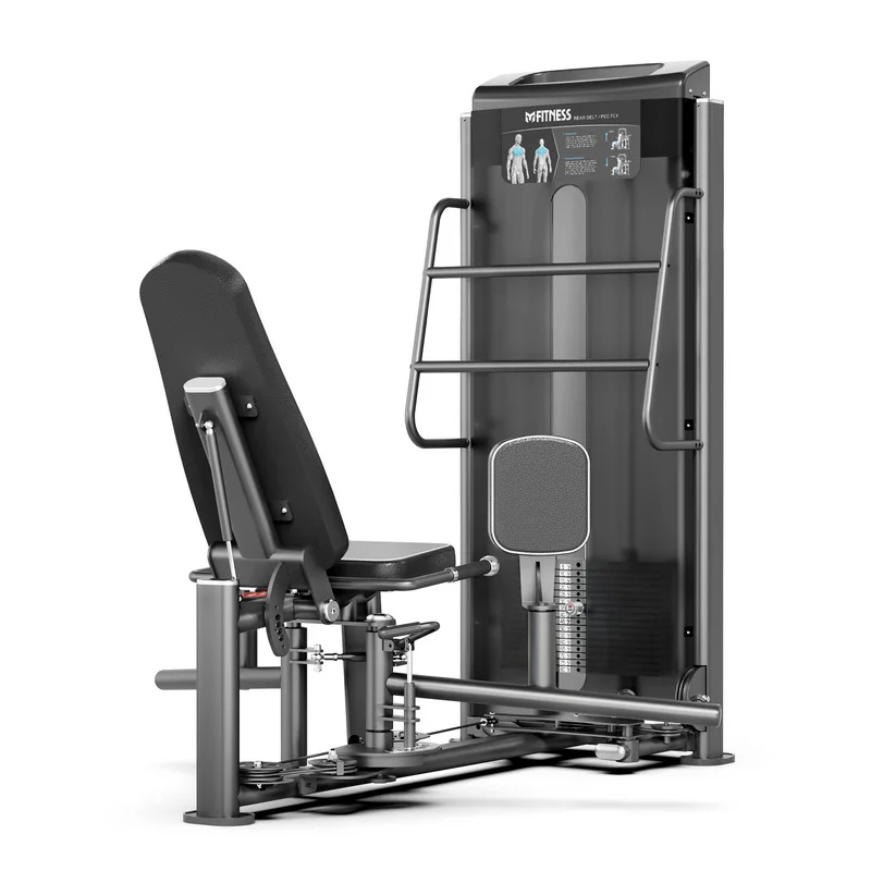 Máquina de entrenamiento de flexión y extensión de piernas sentado, con agarre de brazo recto para pecho y hombros, para espalda alta y baja