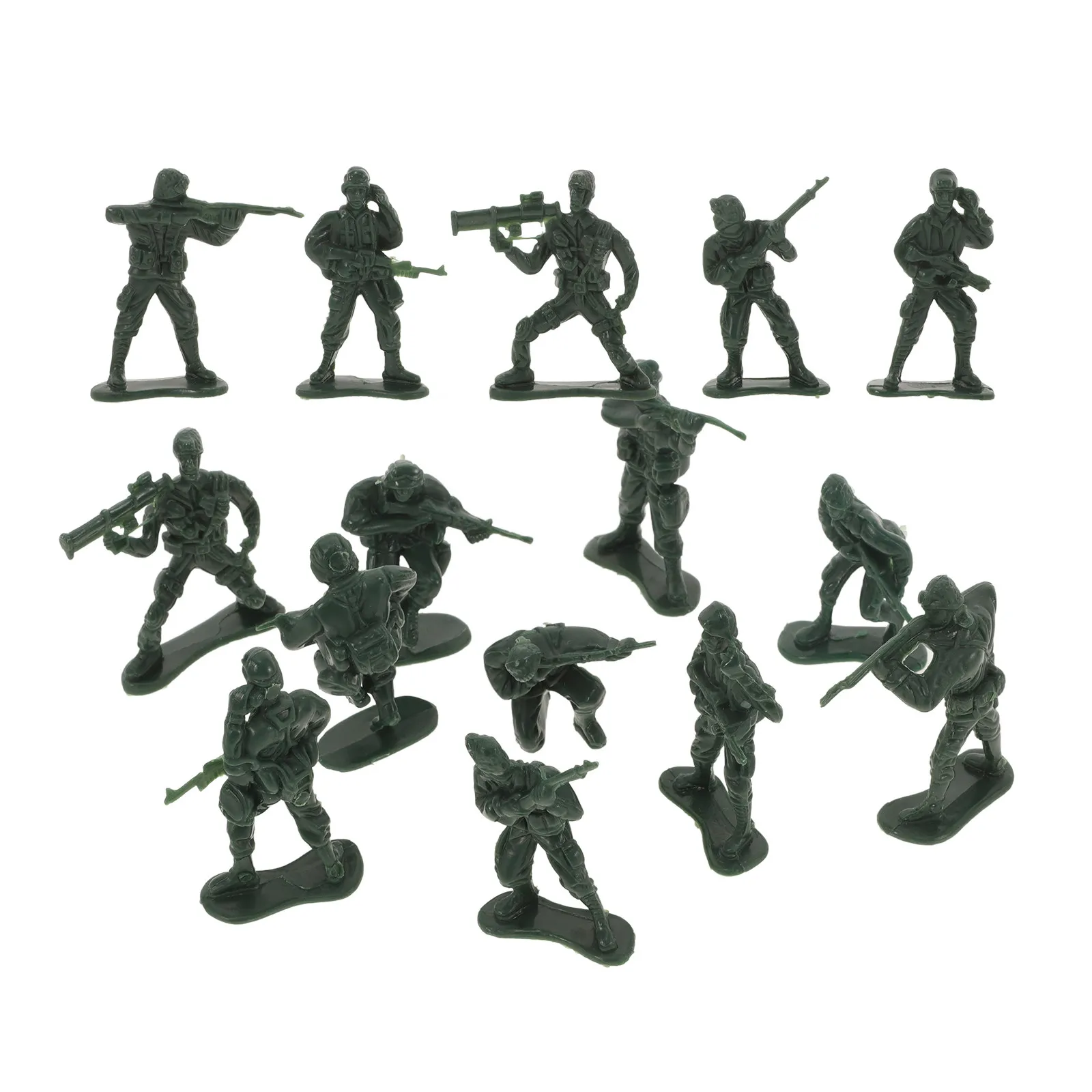 

100Pcs Miniature Soldier Figures Plastic Realistic Tiny People Models for Sand Table Micro Landscaping Desk Decor Garden Office