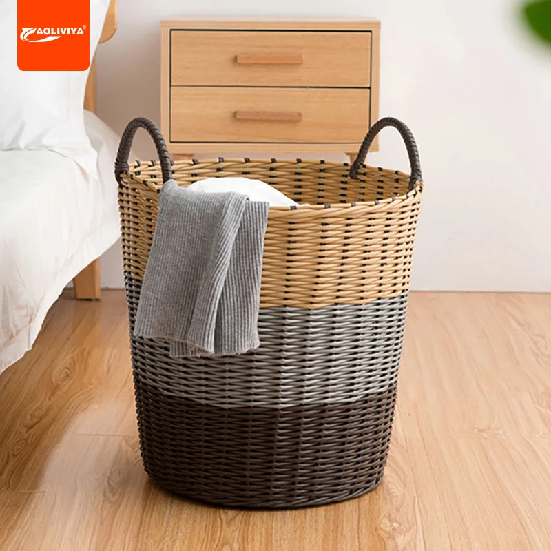 Aoliviya Laundry Basket Dirty Clothes Storage Basket Household Clothes Basket Clothes Frame Rattan