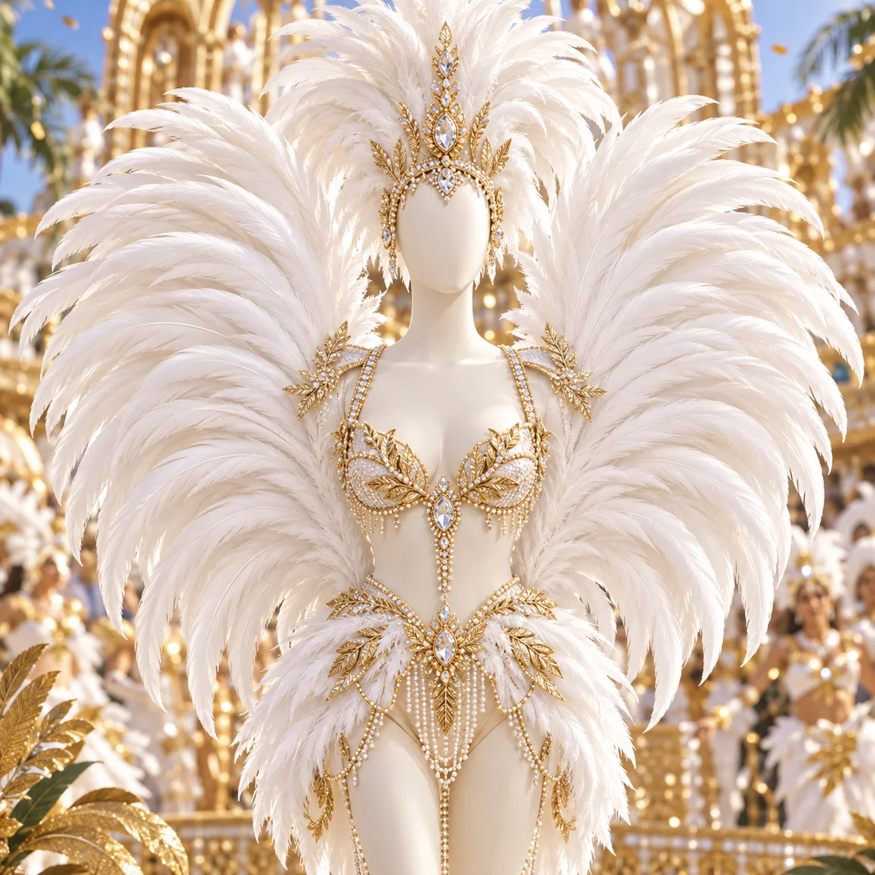 100pcs Fashion Feathers 40-45cm/16-18inch Pure White Rooster Tail  DIY  Feather for Costume&Mask Diy Coque WAKEACE