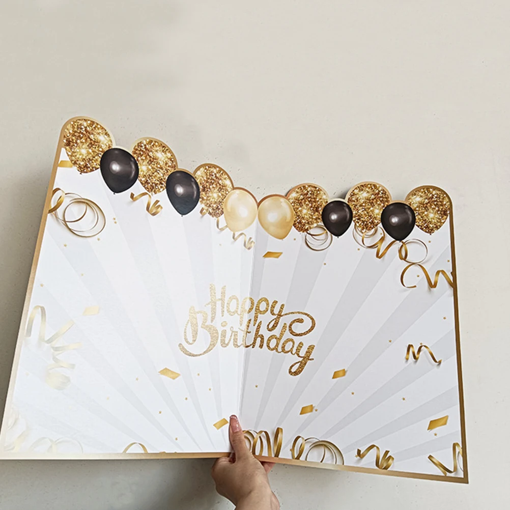 

Oversize Birthday Sign-In Journal Large Guest Book Black Gold Thick Paper Keepsake Party Supplies Signature Card