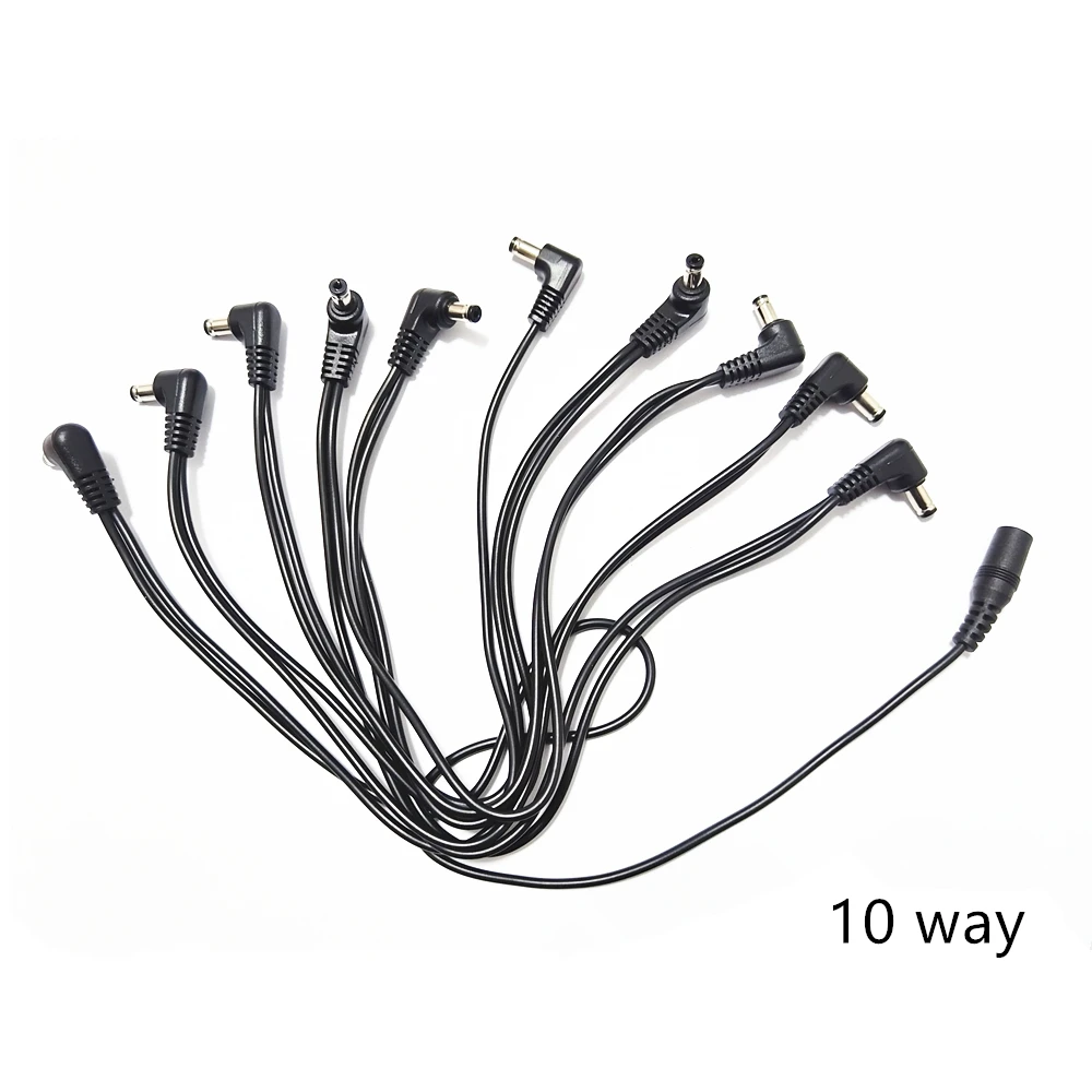 Daisy-Chain-Kabel 1 bis 2 3 5 6 8 10 Wege Gitarren-Effektpedal Zubehör 9V DC Adapter Stecker Stromkabel Musikinstrument – Detail 11