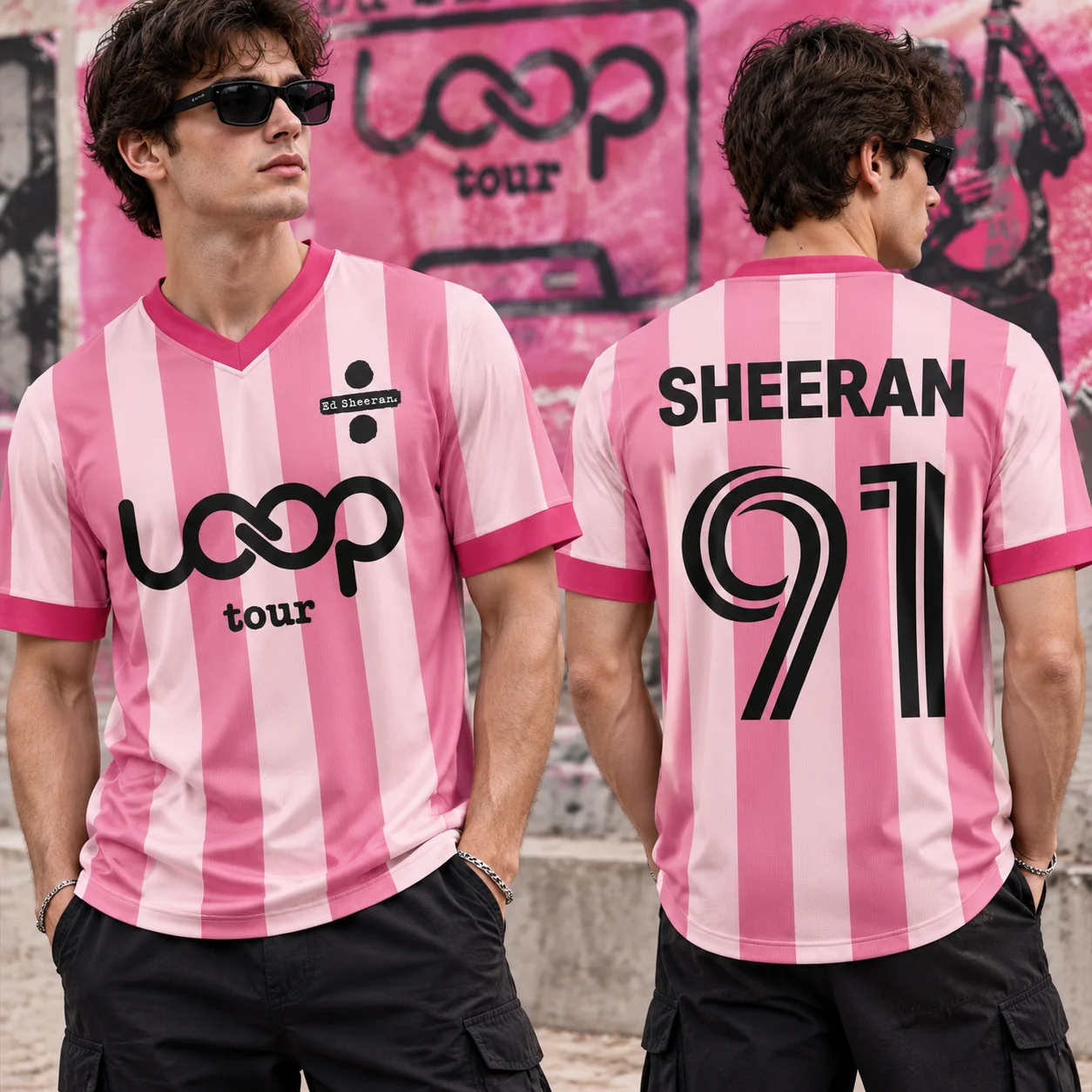 Ed Sheeran Loop Tour 2026 Fan #91 Jersey Quick Dry Breathable Y2k Summer Sports Oversized Short Sleeve T-shirt FamilyMatching