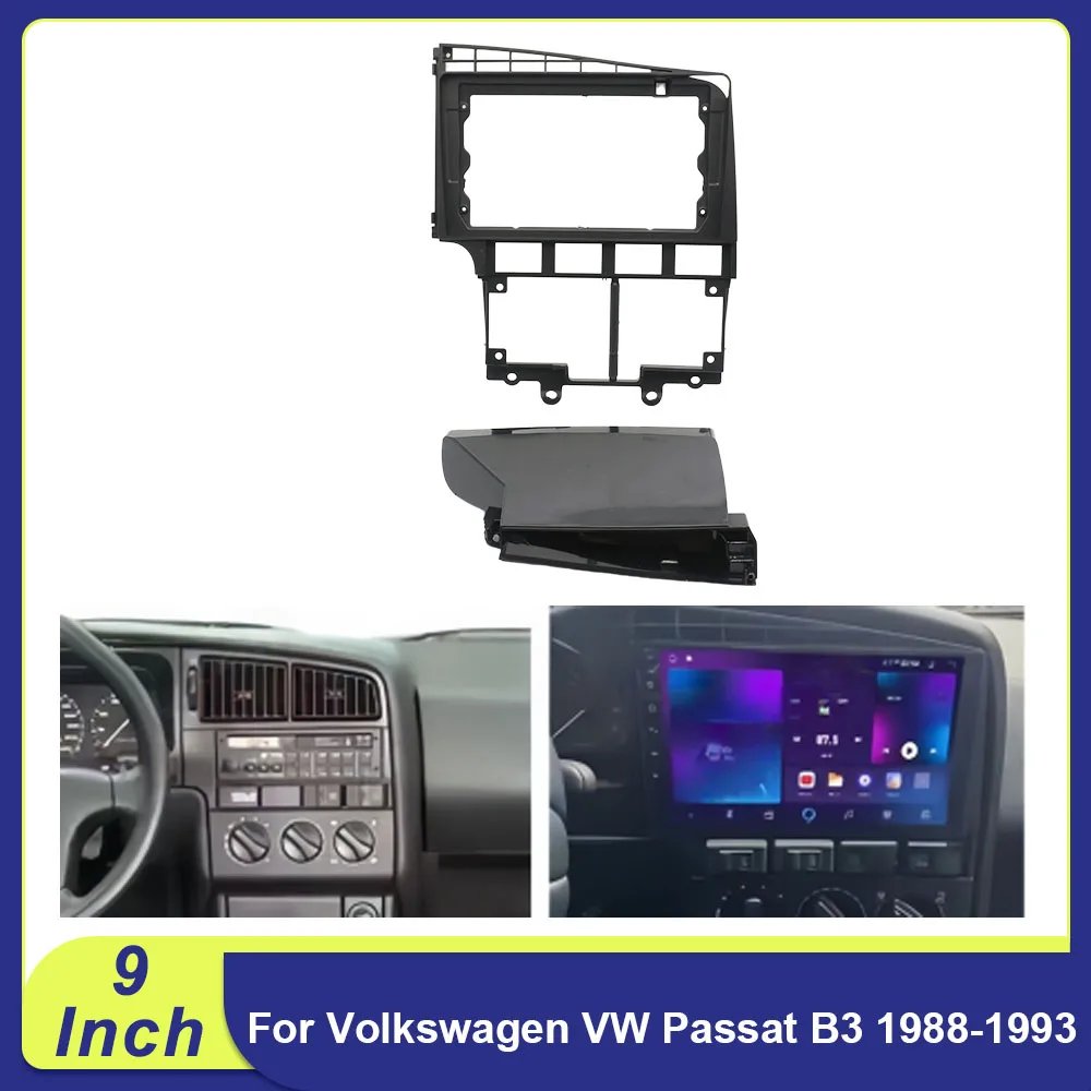 

Рамка-адаптер для автомагнитолы 9 дюймов с проводкой для Volkswagen VW Passat B3 1988-1993, комплект для установки Android-панели