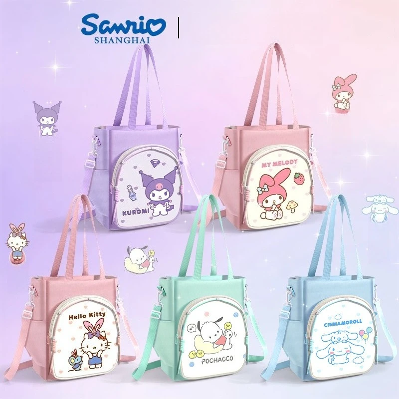 Новая портативная сумка-тоут Sanrio Hello Kitty 2026 года в японском стиле каваи, большая вместительная сумка для хранения, подарок для пары