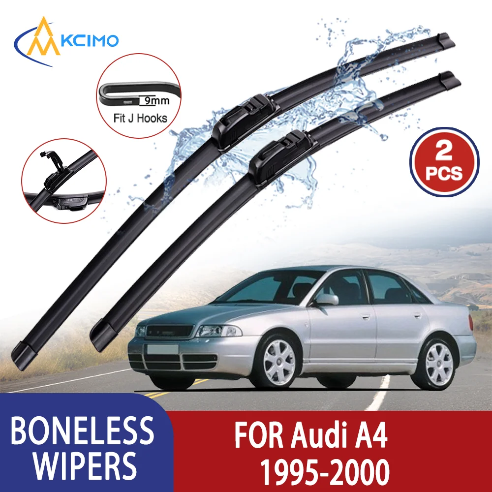 Kcimo Für Audi A4 1995-2000 1996 1997 1998 22 "+ 22" Auto Wischer U-typ Weiche Gummi ohne Knochen Wischer HD Leise Langlebig Automotive Wischer