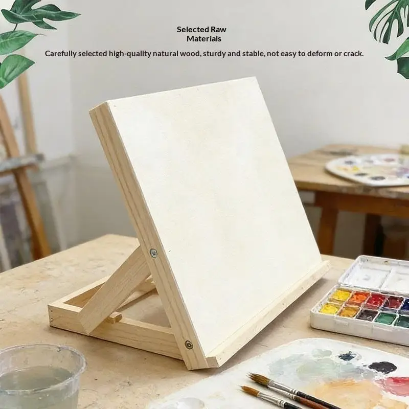 1Pcs Adjustable Sketching Painting Board Foldable Tabletop Easel Lightweight Portable Wood Drawing Easel Art Supply For Students