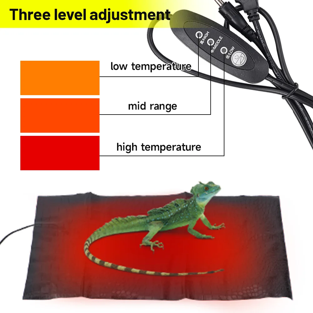 USB грелка для домашних животных, водостойкий инкубатор для рептилий, грелка с тремя регулируемыми температурами, кожа, зимний, теплый, водонепроницаемый
