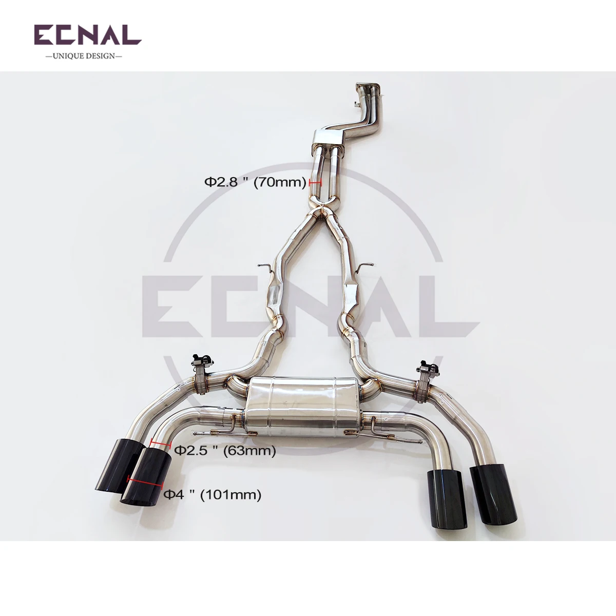 

Ecnal Exhaust Original Position Catback with Valve Muffler High Quality SS304 Exhaust Pipe for BMW X3M F97 X4M F98 S58 3.0T