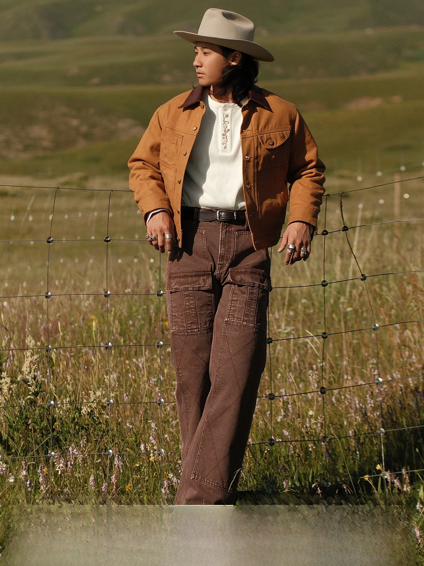 

VTG Series Red Clay Washed Canvas Work Trousers Narrow Width Logging Pioneer High Waist Jeans Youth Popular Straight Leg Jeans