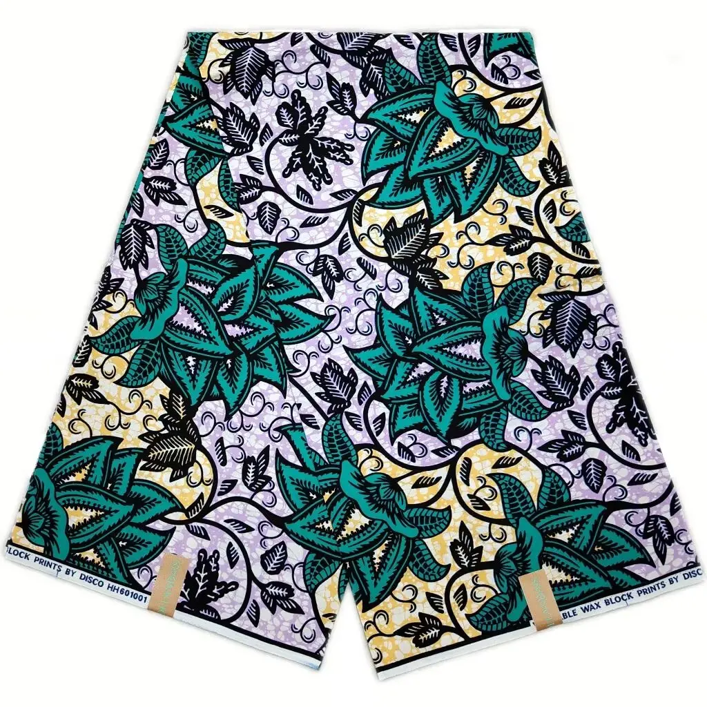 

Grand 100% Cotton Print African Wax High Quality Wax Ankara Print Fabric For Sewing 6 yards Women Dress Fabric wax HS5