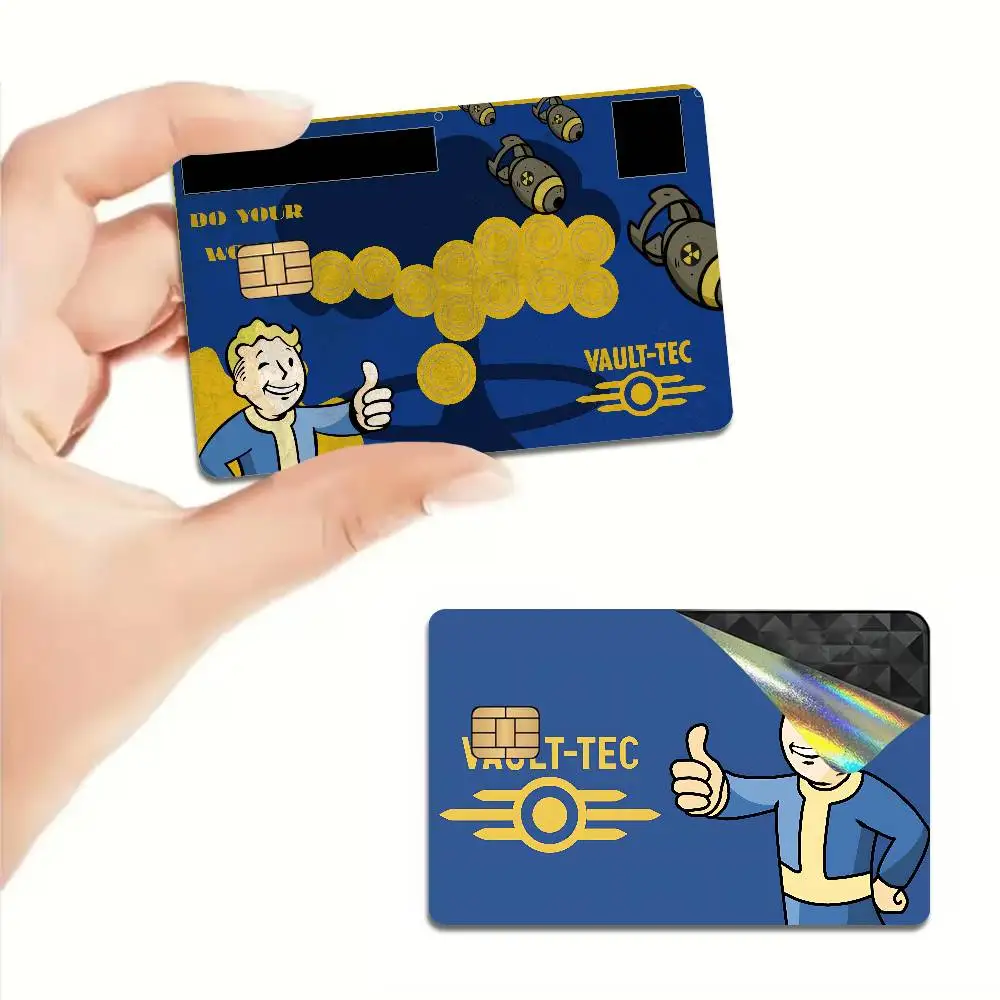 Game F-Fallouts Anime Young Creidt Card Debit Card Sticker Film Case Front Tape for Small Big Chip No Chip