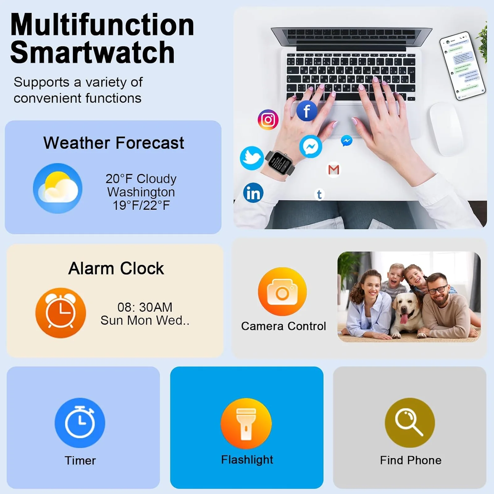 Y66 Smartwatch 2025 mit Bluetooth 5.3 Anrufbe Responsung – 1.96 بوصة HD Touch، 110+ Sportmodi، IP68