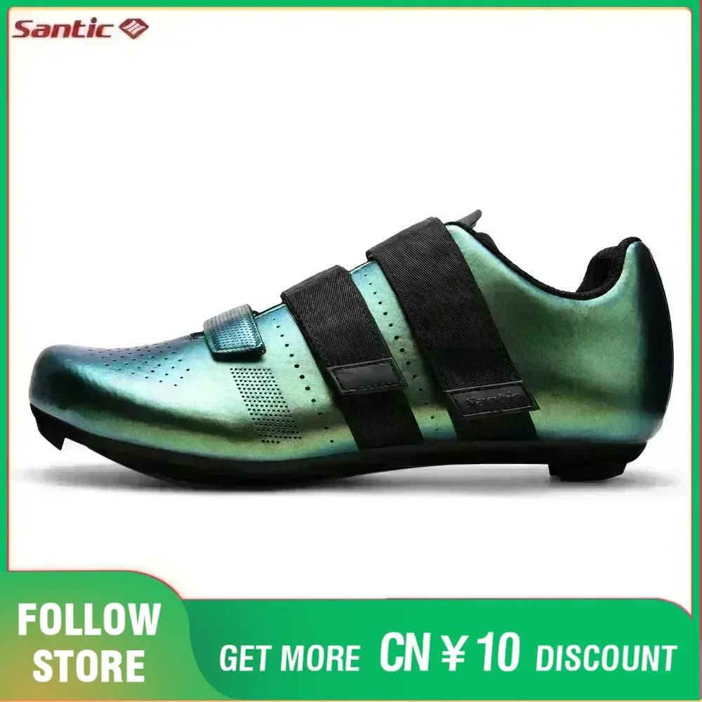 Santic Cycling Lock Shoes Hook Loop Design Adjustable Leisure Sneakers Nylon Sole Outdoor Breathable Road Riding Bicycle Sneaker