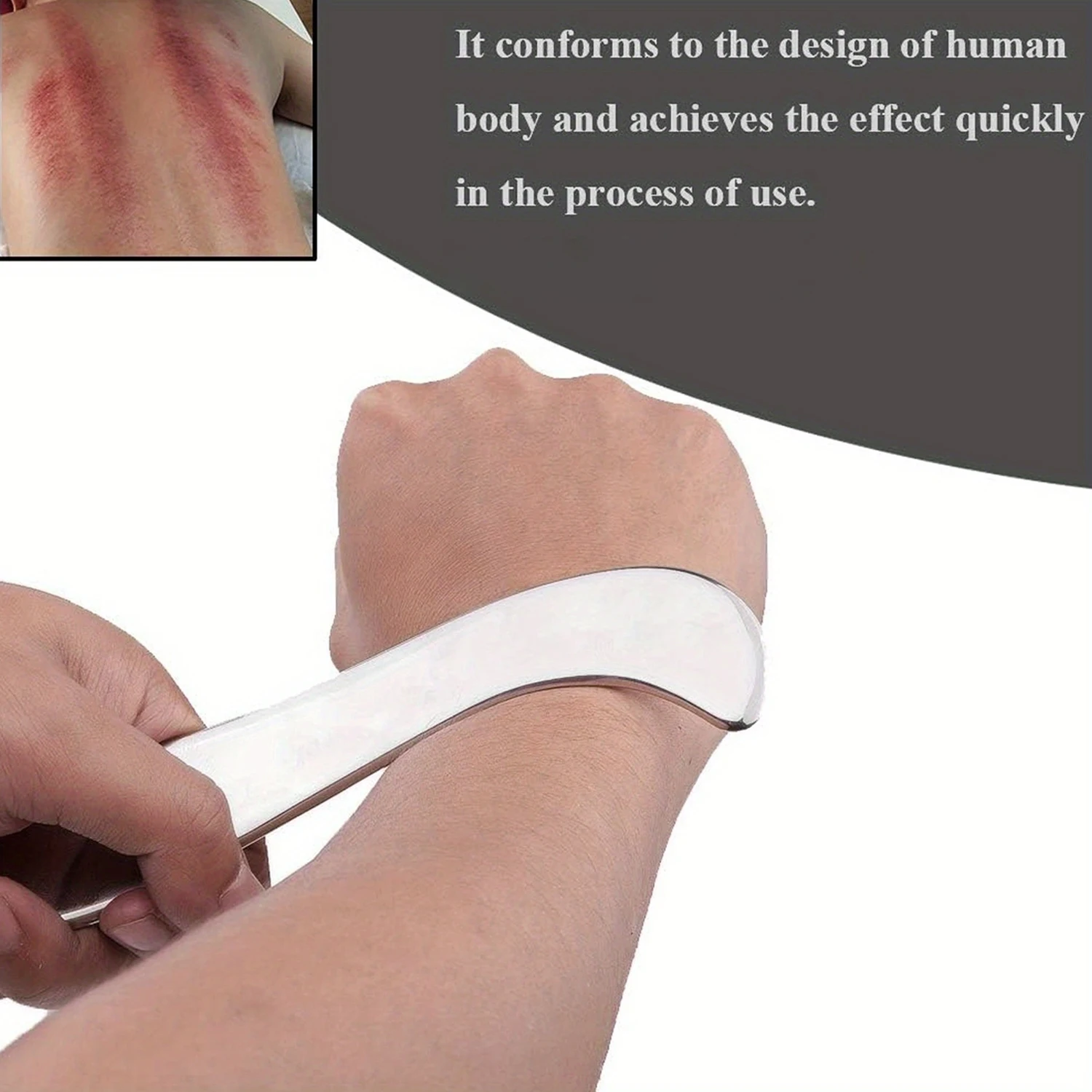 غوا شا أداة الفولاذ المقاوم للصدأ العضلات كامل الجسم أداة تدليك الجلد الأنسجة الناعمة الليفي العضلي مكشطة الاشياء التصريف اللمفاوي مدلك