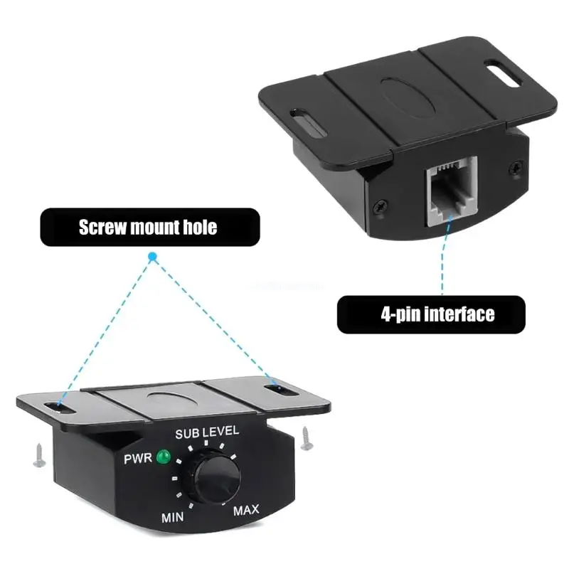 Auto Sound Gains Control Knob General Amplifier Volumes Regulator with Connection Dashboard Mountable Volumes Control Dropship 