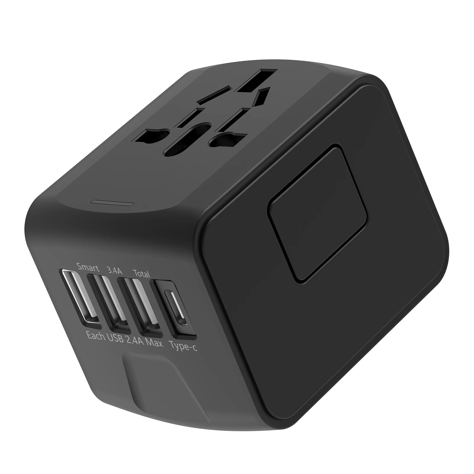 

Universal Travel Adapter International Power Plug With Type C 3 Port USB Worldwide Wall Charger For UK EU AU US AC Power Plug